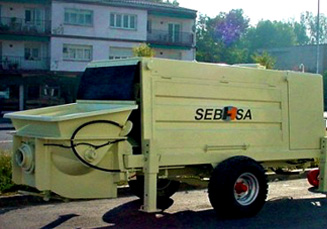 Bombas estacionarias de hormigón SEBHSA con ruedas