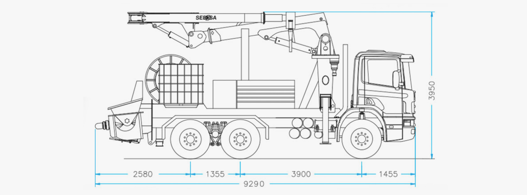 Adapt the concrete distribution equipment to your vehicle with Sebhsa and obtain maximum efficiency in your project.